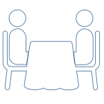 Couple table icon