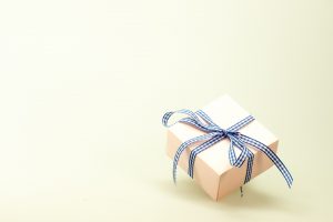 Gift with yellow background